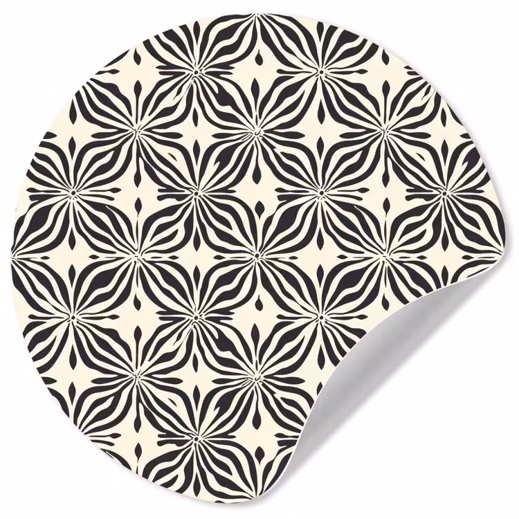 Grafisch - Patroon - Zwart Wandcirkel behangsticker klein 186 -3d