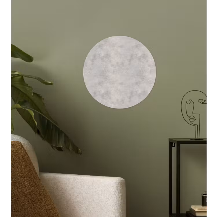 Grijs - Beton - Industrieel Wandcirkel behangsticker klein 186 -sfeer2