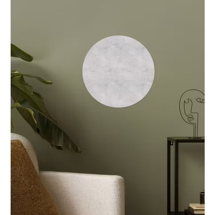 Grijs - Beton - Neutraal Wandcirkel behangsticker klein 186 -sfeer2