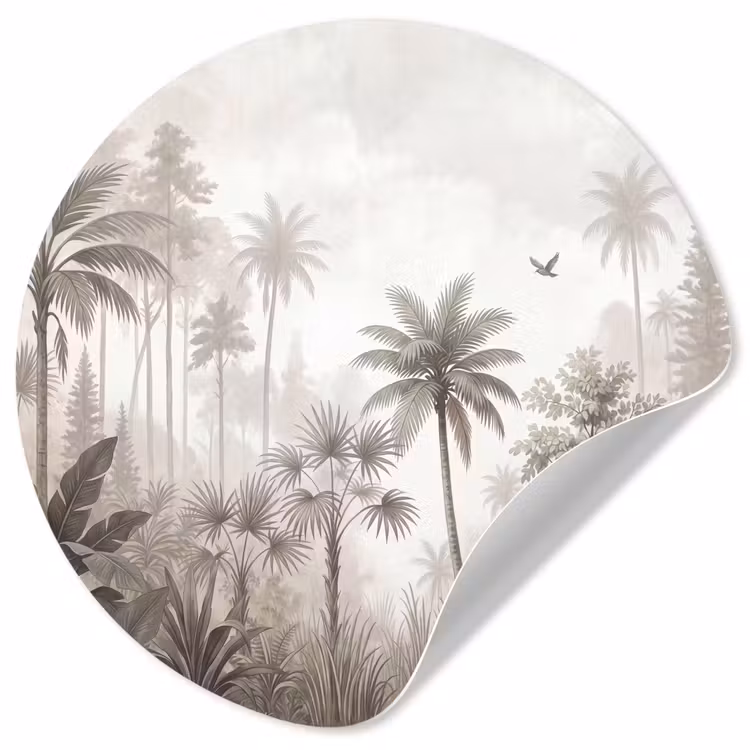 Jungle - Palmbomen - Natuur Wandcirkel behangsticker klein -3d
