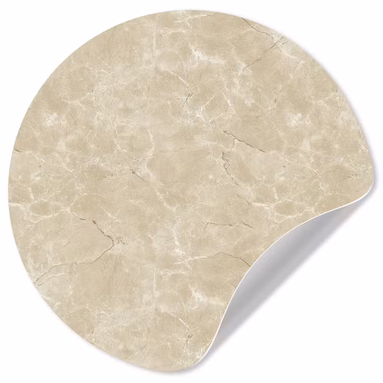 Lichtbeige - Marmer - Diffusie adering Wandcirkel behangsticker klein 186 -3d