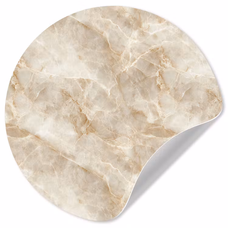 Lichtbeige - Onyx - Subtiel Wandcirkel behangsticker klein 186 -3d