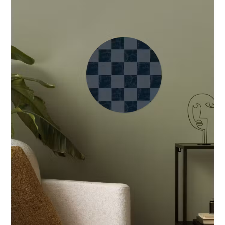 Marmer - Patroon - Antraciet Wandcirkel behangsticker klein 186 -sfeer2