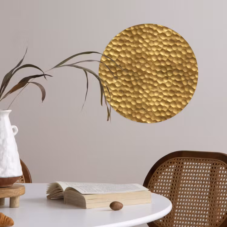 Metaal - Dynamisch - Goud Wandcirkel behangsticker klein 186 -sfeer3