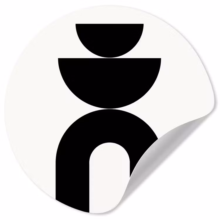 Wallpaper Circle - Minimalist - Art - White - Minimalistisch - Kunst - Wit Wandcirkel behangsticker klein
