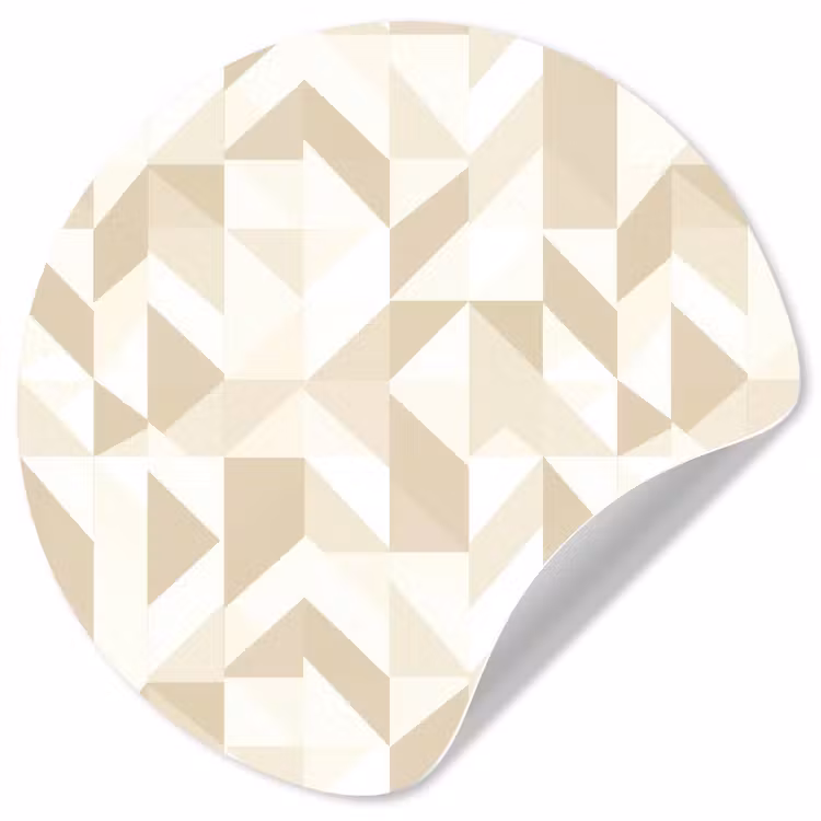 Modern - Abstract - Beige Wandcirkel behangsticker klein 186 -3d