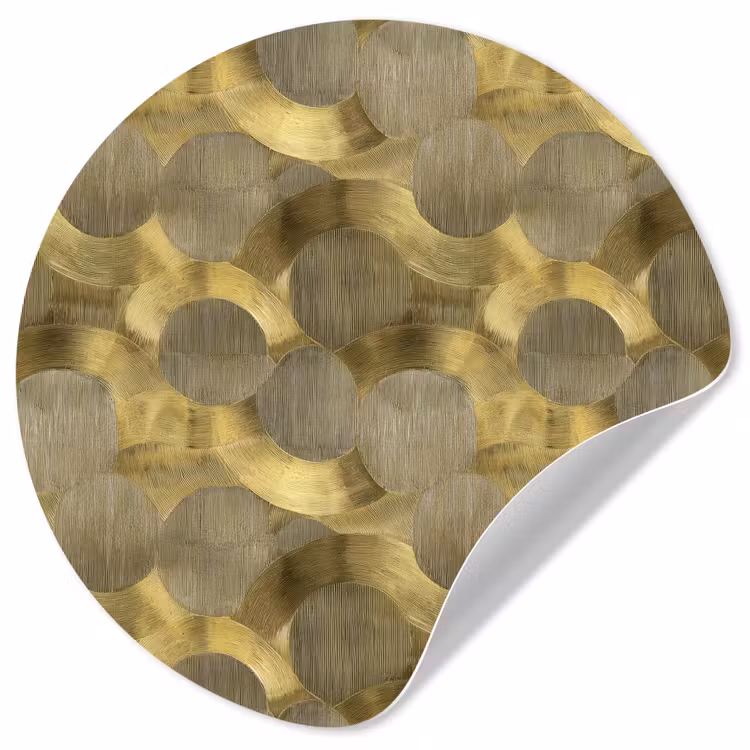 Modern - Geometrisch - Goud Wandcirkel behangsticker klein 186 -3d