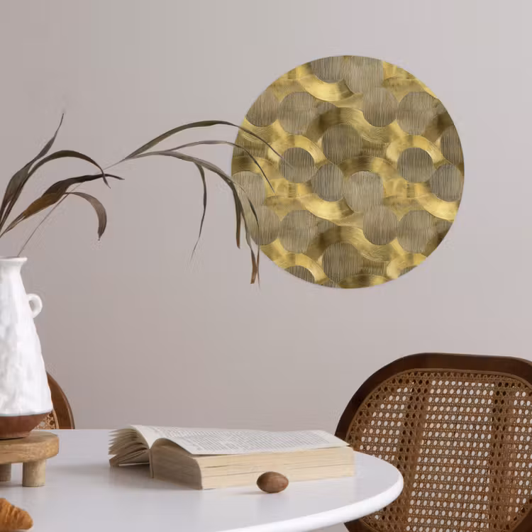 Modern - Geometrisch - Goud Wandcirkel behangsticker klein 186 -sfeer3