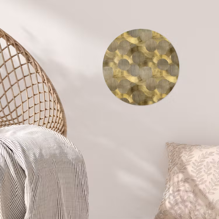 Modern - Geometrisch - Goud Wandcirkel behangsticker klein 186 -sfeer4