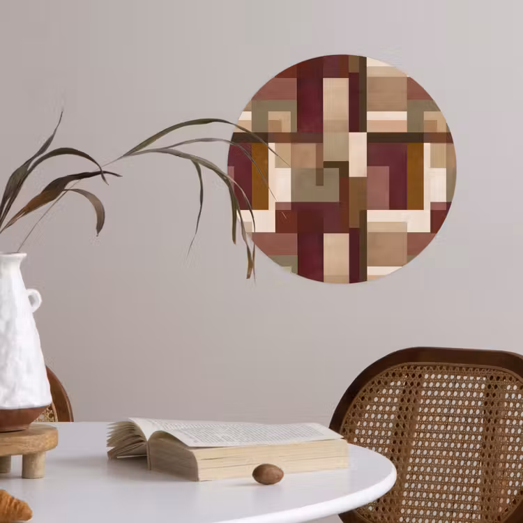 Modern - Geometrie - Kleurrijk Wandcirkel behangsticker klein 186 -sfeer3