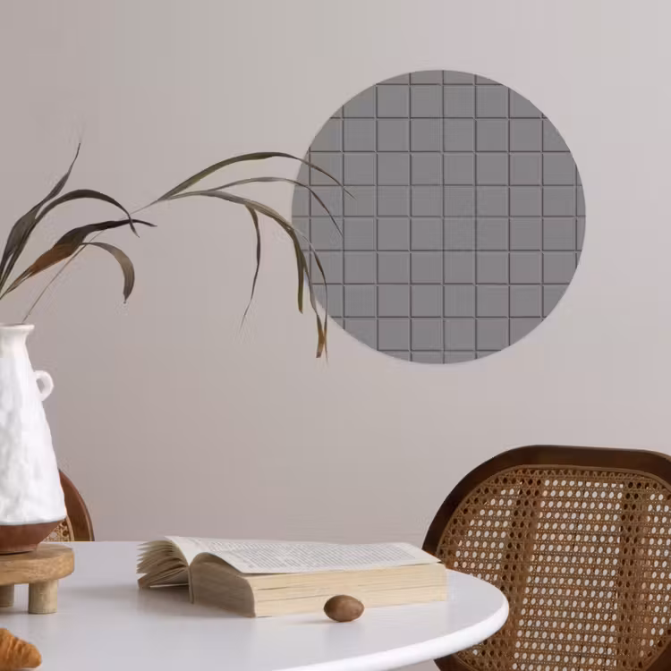 Modern - Patroon - Grijs Wandcirkel behangsticker klein 186 -sfeer3