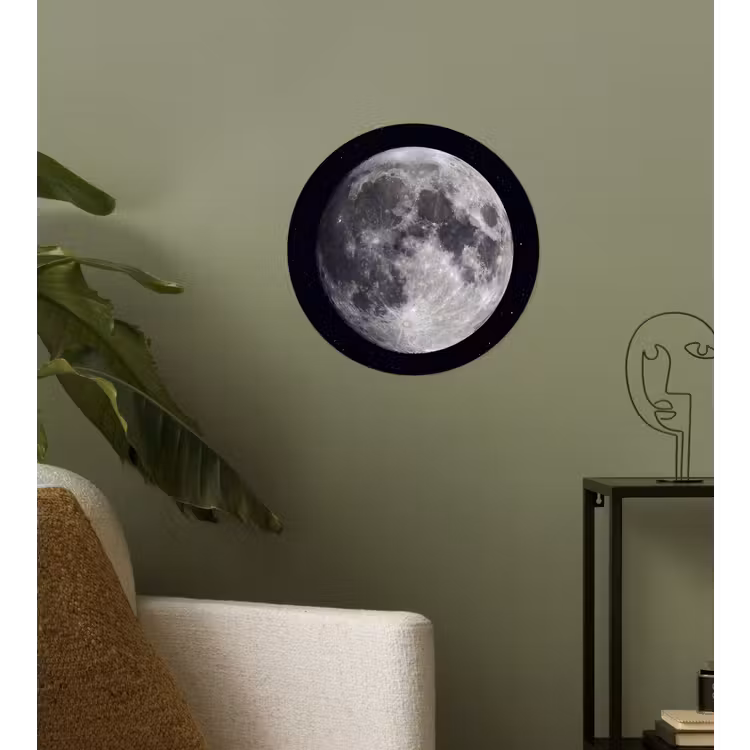 Wallpaper Circle - Moon - Stars - Space - Maan - Sterren - Ruimte Wandcirkel behangsticker klein