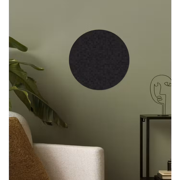 Mozaïek - Patroon - Antraciet - Zwart Wandcirkel behangsticker klein 186 -sfeer2