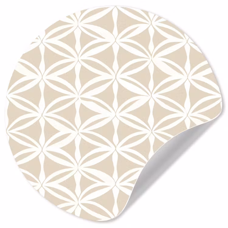 Motief - Modern - Beige Wandcirkel behangsticker klein 186 -3d