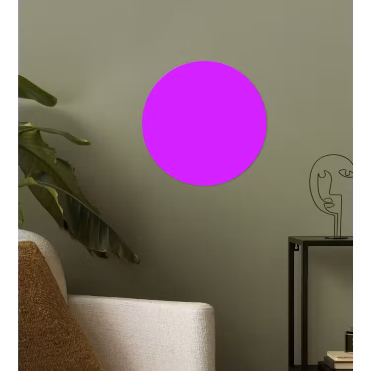 Neon - Orchid - Paars Wandcirkel behangsticker klein 186 -sfeer2