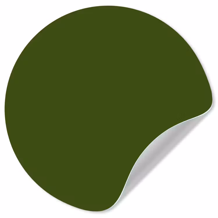 Olive - Drab - Groen Wandcirkel behangsticker klein 186 -3d