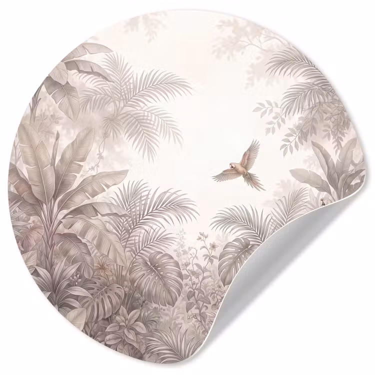 Papagaai - Jungle - Tropisch Wandcirkel behangsticker klein -3d