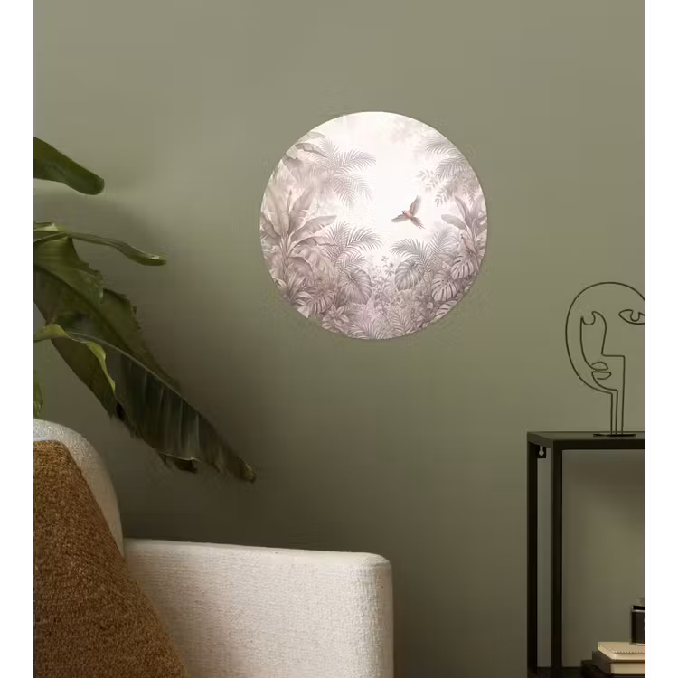 Papagaai - Jungle - Tropisch Wandcirkel behangsticker klein -sfeer2