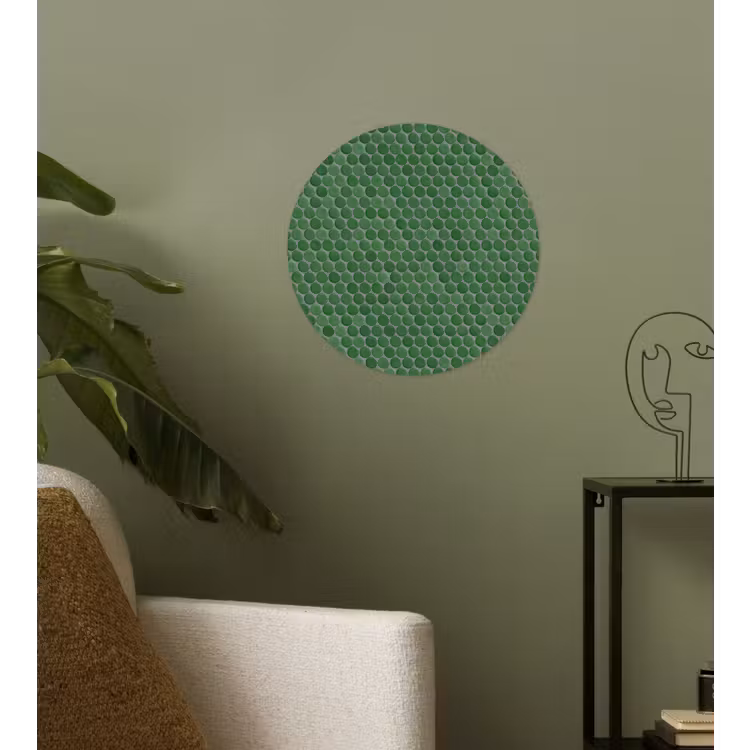 Penny - Mozaïek - Bosgroen - Green Wandcirkel behangsticker klein 186 -sfeer2