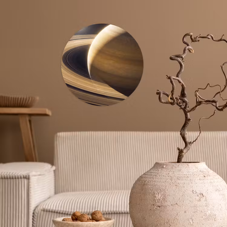 Wallpaper Circle - Planet - Rings - Space - Planeet - Ringen - Ruimte Wandcirkel behangsticker klein