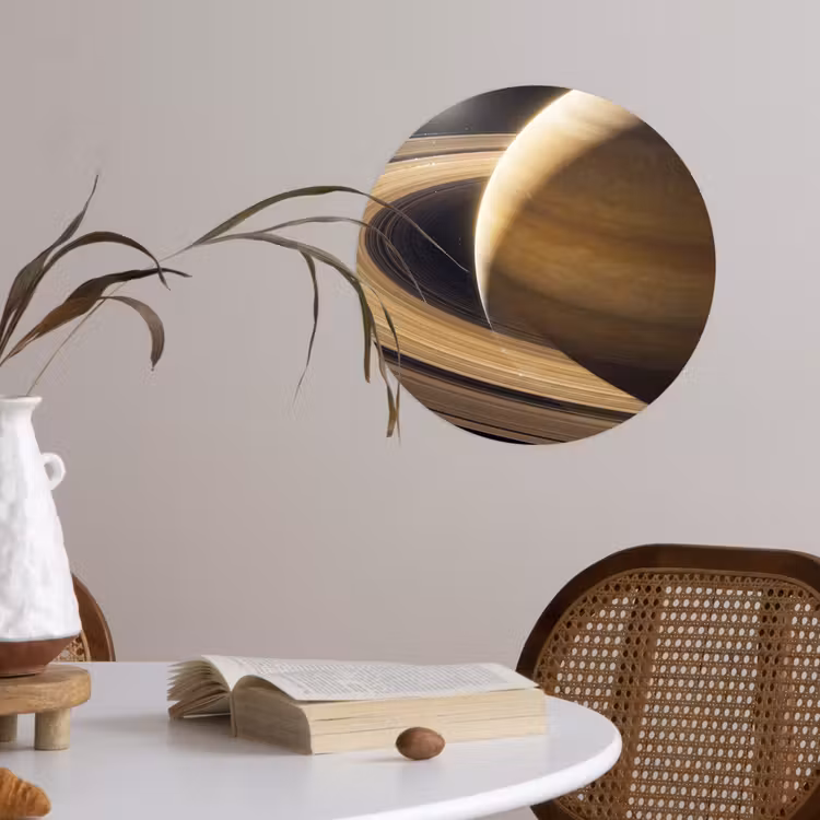 Wallpaper Circle - Planet - Rings - Space - Planeet - Ringen - Ruimte Wandcirkel behangsticker klein