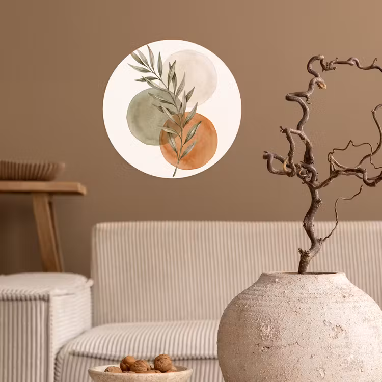 Wallpaper Circle - Plant - Circles - Abstract - Plant - Cirkels - Abstract Wandcirkel behangsticker klein