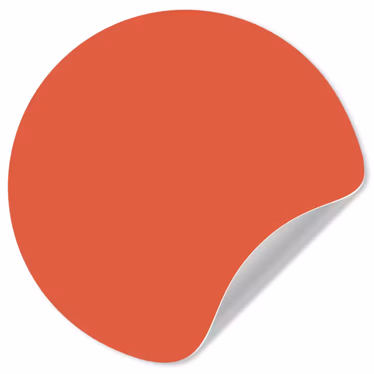 Rustic - Clay - Oranje Wandcirkel behangsticker klein 186 -3d