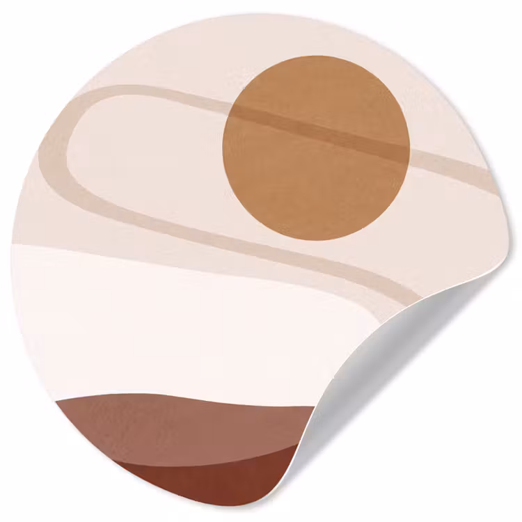 Wallpaper Circle - Shapes - Organic - Art - Vormen - Organisch - Kunst Wandcirkel behangsticker klein
