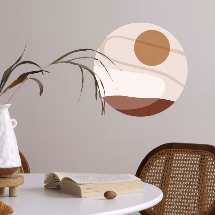 Wallpaper Circle - Shapes - Organic - Art - Vormen - Organisch - Kunst Wandcirkel behangsticker klein