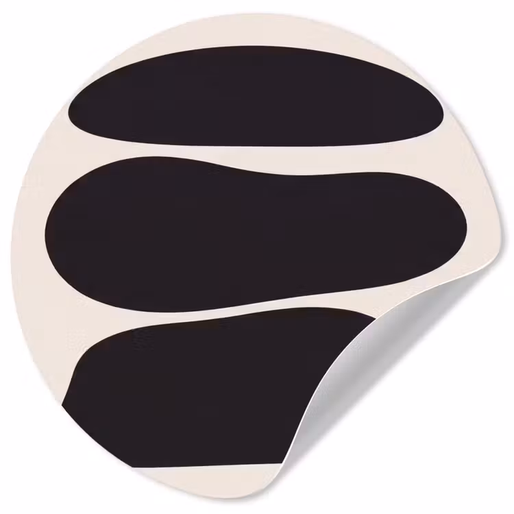 Wallpaper Circle - Shapes - Organic - Black - Vormen - Organisch - Zwart Wandcirkel behangsticker klein
