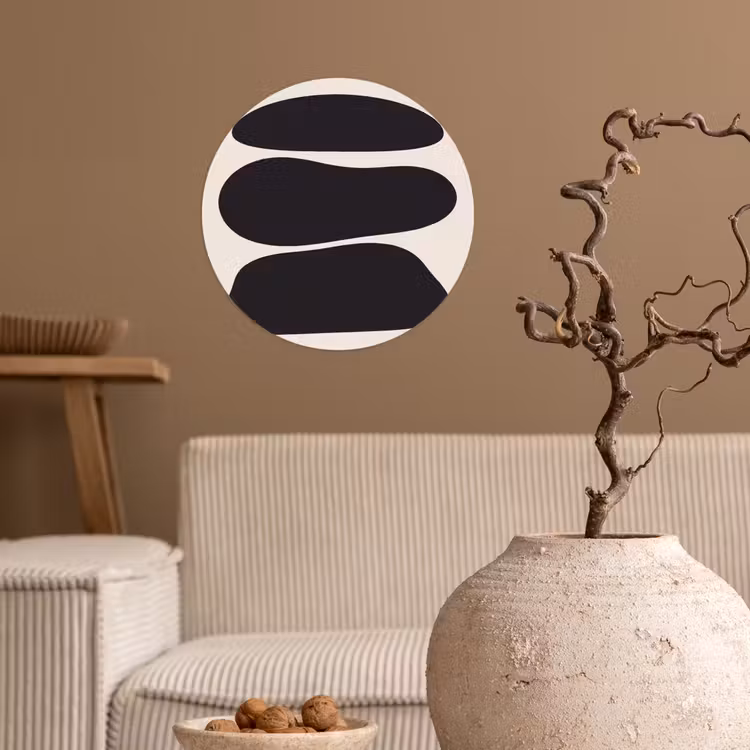 Wallpaper Circle - Shapes - Organic - Black - Vormen - Organisch - Zwart Wandcirkel behangsticker klein