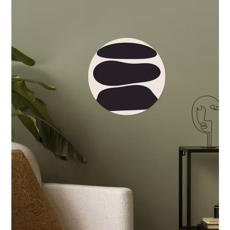 Wallpaper Circle - Shapes - Organic - Black - Vormen - Organisch - Zwart Wandcirkel behangsticker klein