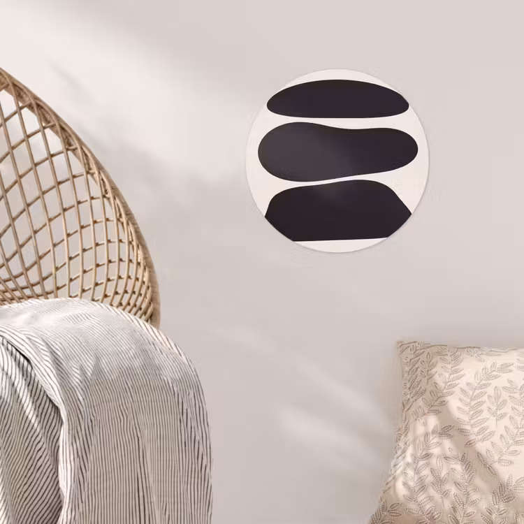 Wallpaper Circle - Shapes - Organic - Black - Vormen - Organisch - Zwart Wandcirkel behangsticker klein