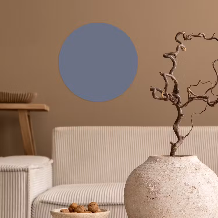 Slate - Whisper - Blauw Wandcirkel behangsticker klein 186 -sfeer1