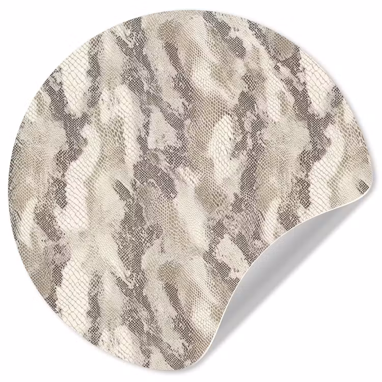 Slang - Patroon - Taupe Wandcirkel behangsticker klein 186 -3d