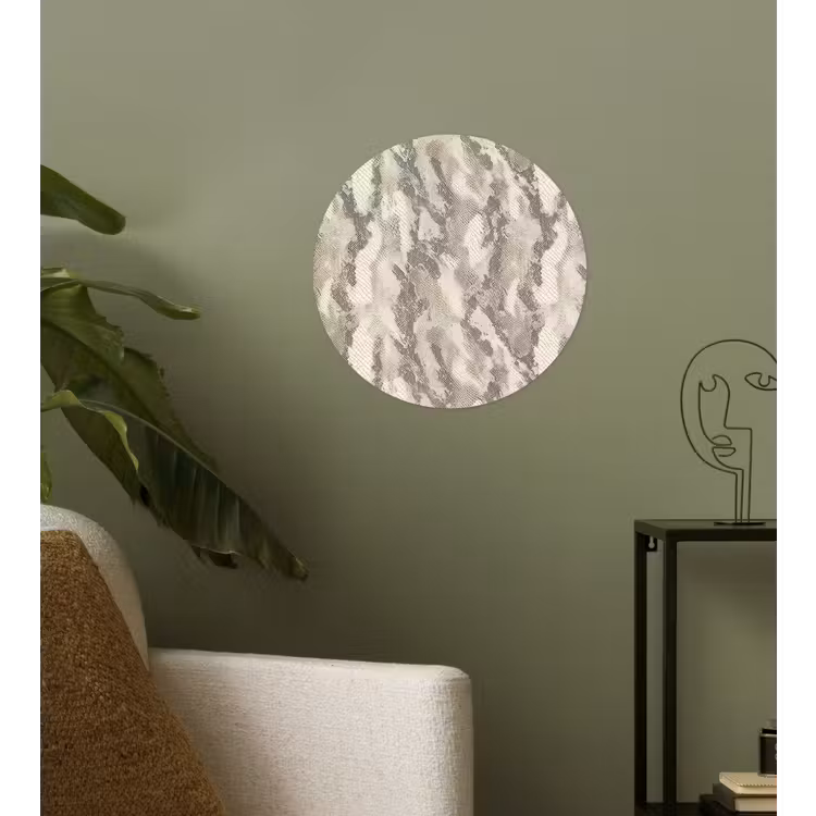 Slang - Patroon - Taupe Wandcirkel behangsticker klein 186 -sfeer2