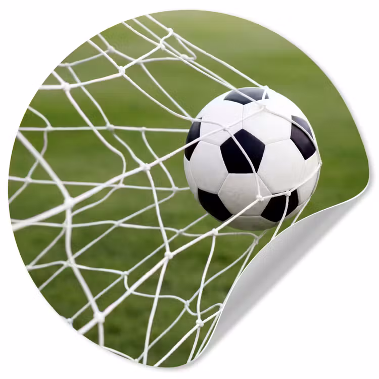 Voetbal - Goal - Net - Sport Wandcirkel behangsticker klein -3d