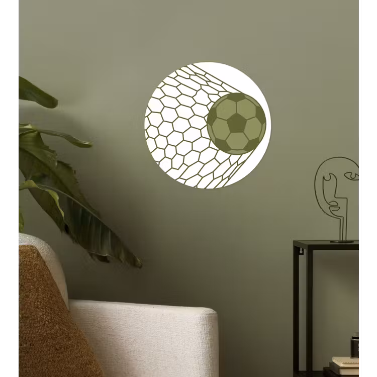 Voetbal - Goal - Sport - Groen Wandcirkel behangsticker klein -sfeer2