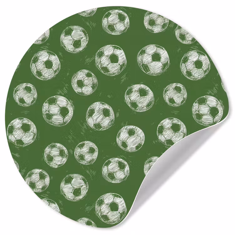 Voetbal - Sport - Groen Wandcirkel behangsticker klein 186 -3d