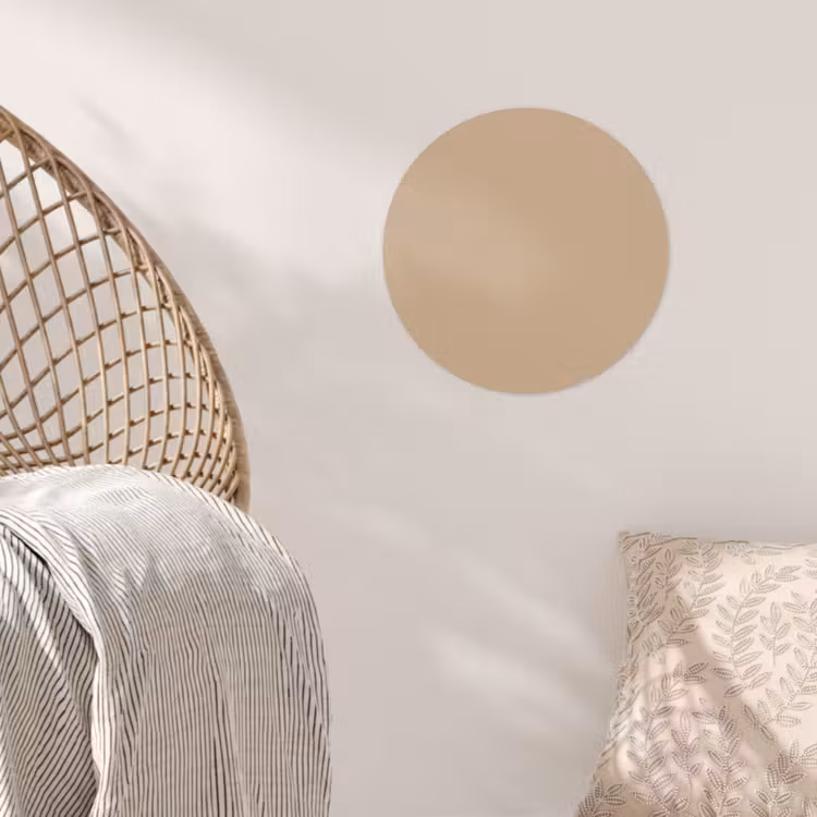 Soft - Taupe - Bruin Wandcirkel behangsticker klein 186 -sfeer4