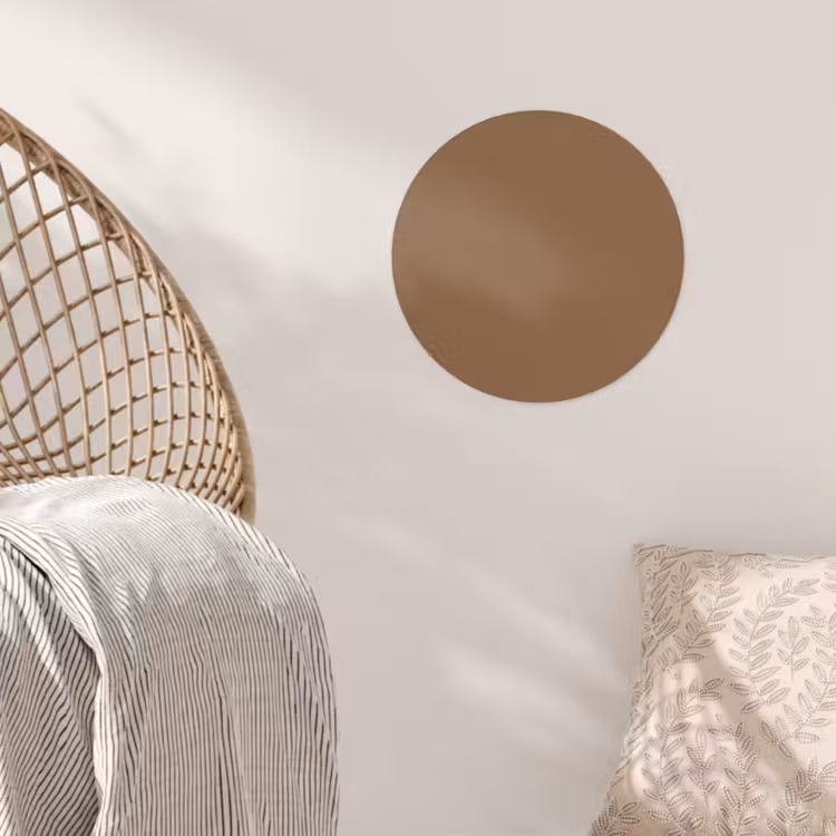 Soft - Walnut - Bruin Wandcirkel behangsticker klein 186 -sfeer4