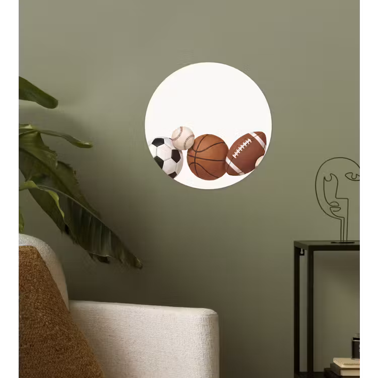 Sport - Ballen - Illustratie Wandcirkel behangsticker klein -sfeer2