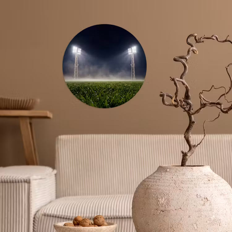 Stadion - Lichtmast - Sport - Nacht Wandcirkel behangsticker klein -sfeer1