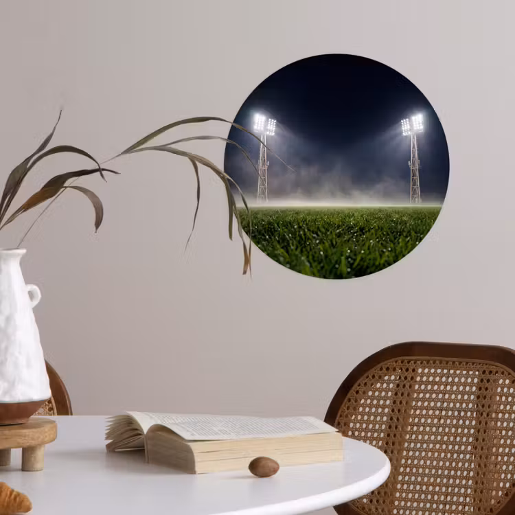 Stadion - Lichtmast - Sport - Nacht Wandcirkel behangsticker klein -sfeer3