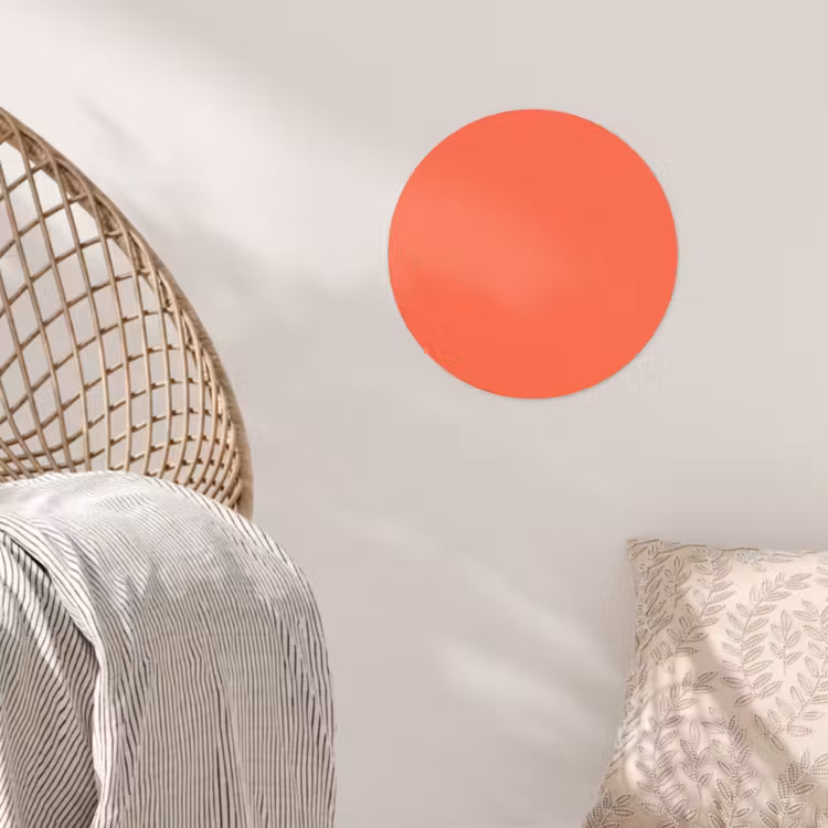 Sunset - Salmon - Oranje Wandcirkel behangsticker klein 186 -sfeer4