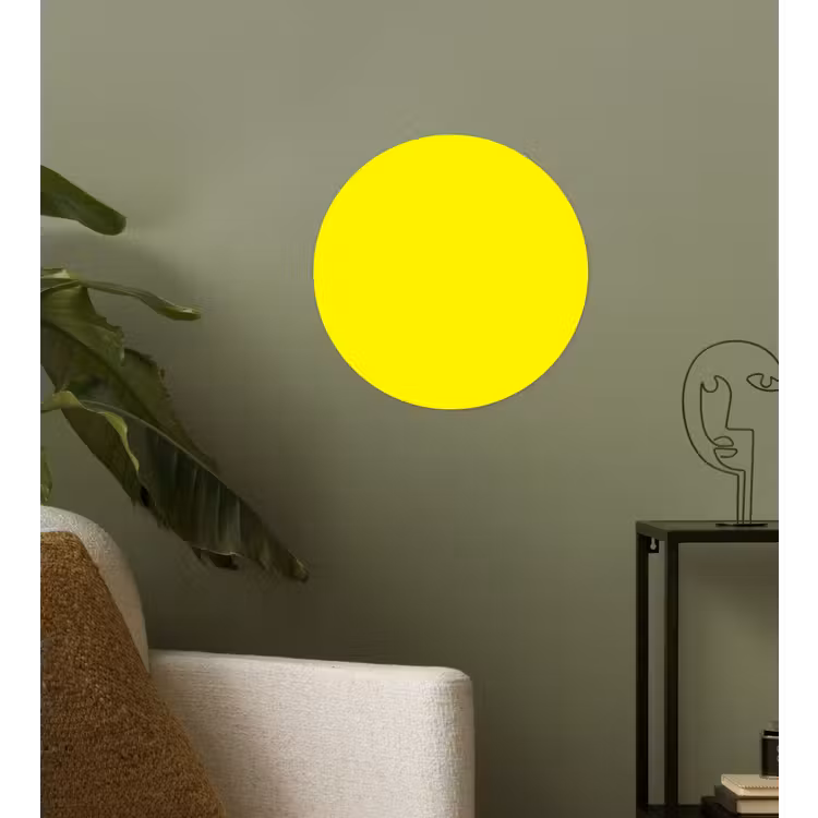Sunshine - Glow - Geel Wandcirkel behangsticker klein 186 -sfeer2