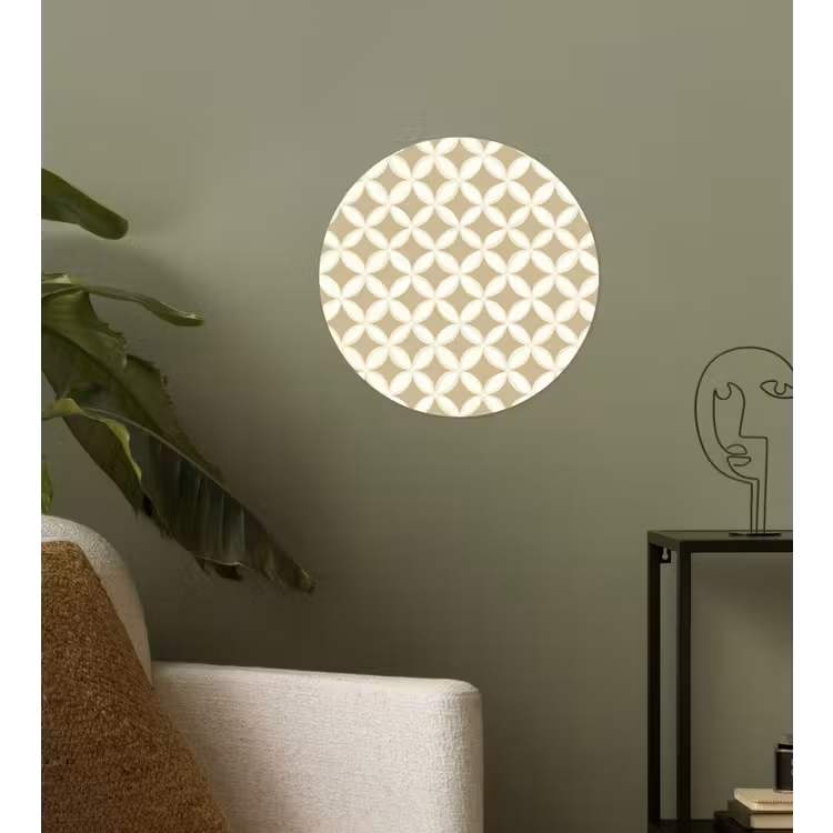 Symmetrisch - Motief - Beige Wandcirkel behangsticker klein 186 -sfeer2