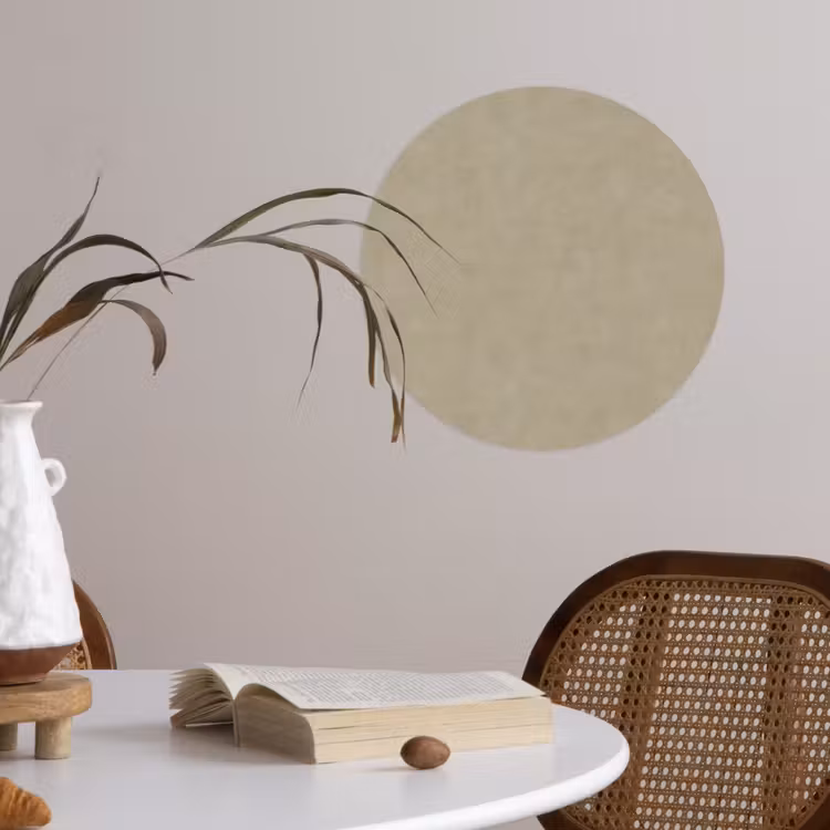 Taupekleur - Gewolkt textuur - Natuurlijk Wandcirkel behangsticker klein 186 -sfeer3
