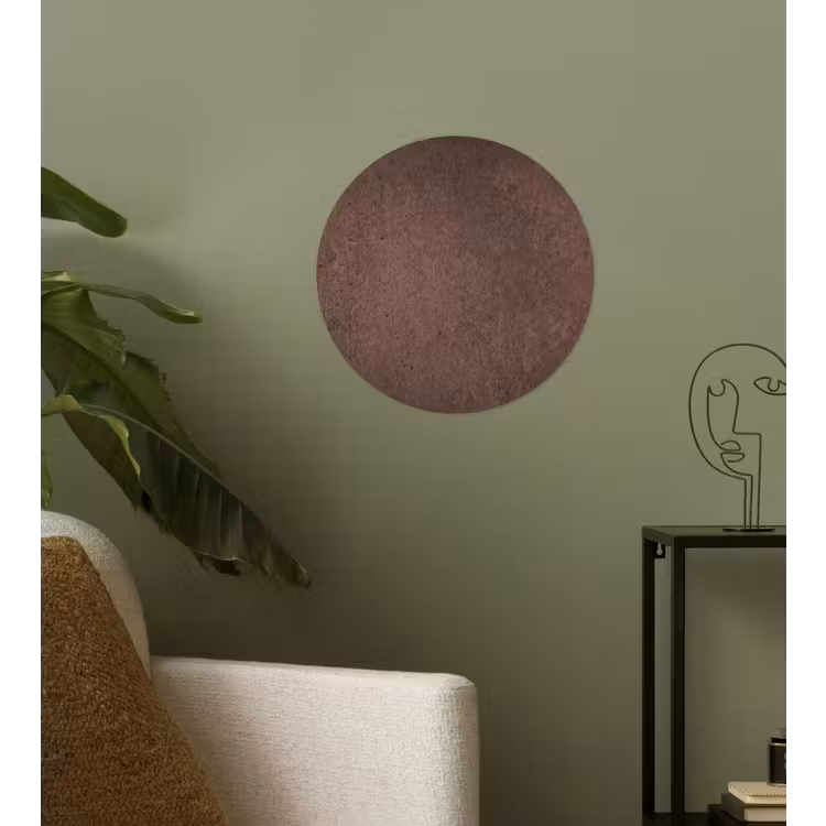 Textuur - Beton - Abstract - Donker - Bruin Wandcirkel behangsticker klein -sfeer2