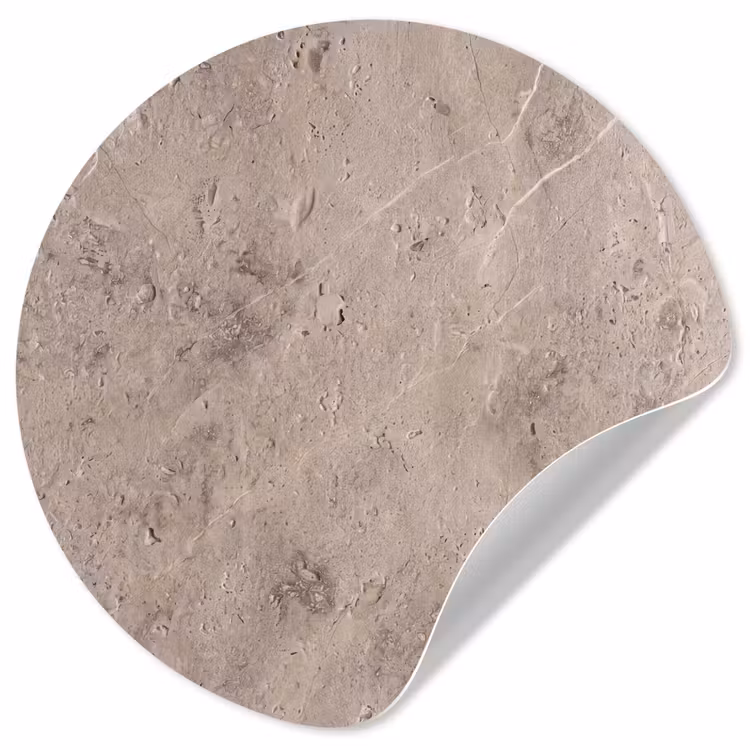 Textuur - Steen - Patroon - Rustiek - Beige Wandcirkel behangsticker klein -3d